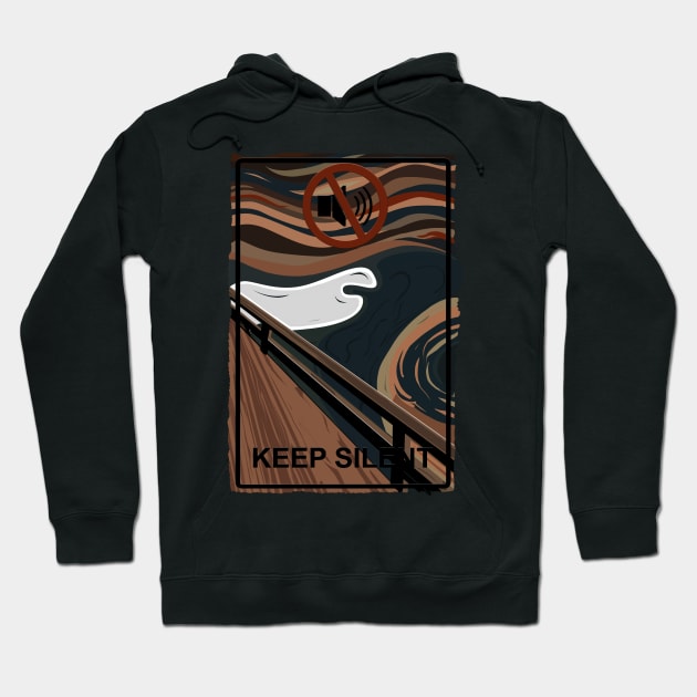 Munch keep silent - The scream adaptation Hoodie by Quentin1984
